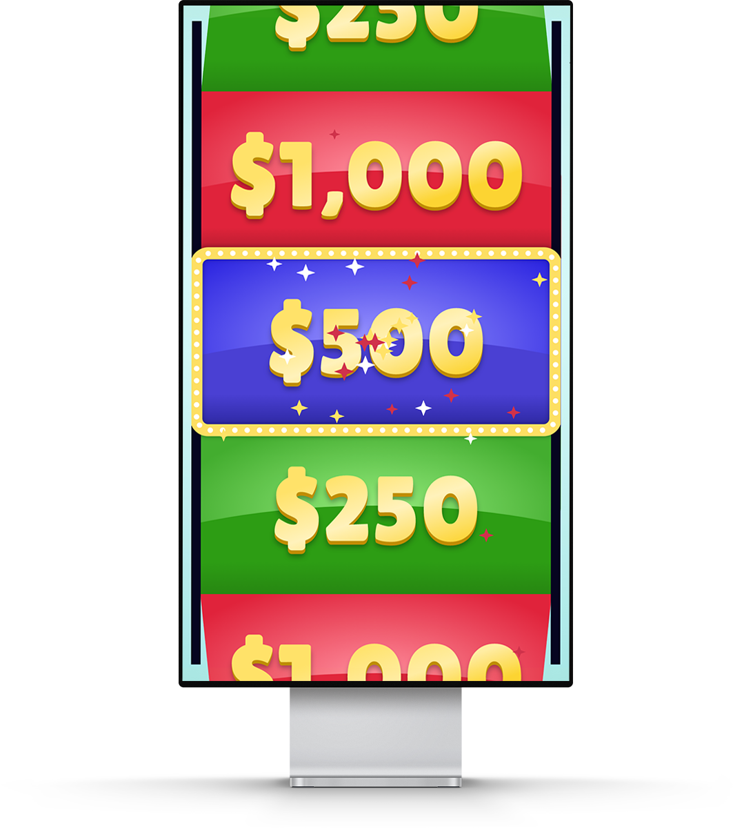 Price is Right Style Wheel Game